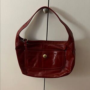 Coach Burgundy Leather Shoulder Bag